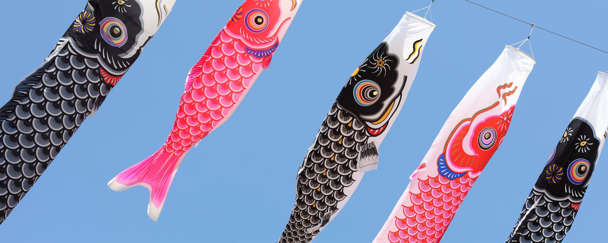 Japanse koinobori's voor een gezond en sterk leven + gratis DIY download - Happlify